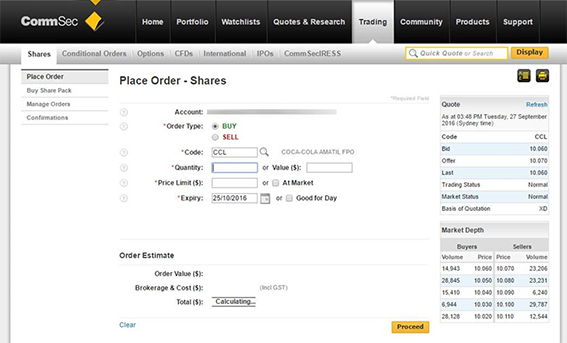 Buying international ipo commsec